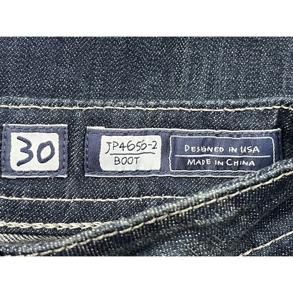 Miss Me JP4656-2L Womens 30 Bootcut Dark Wash Blue Jeans Embellished - Picture 10 of 16